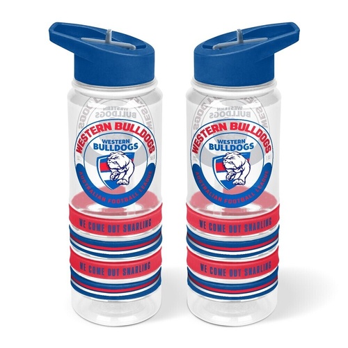 Western Bulldogs Tritan Sports Bottle with Wrist Bands