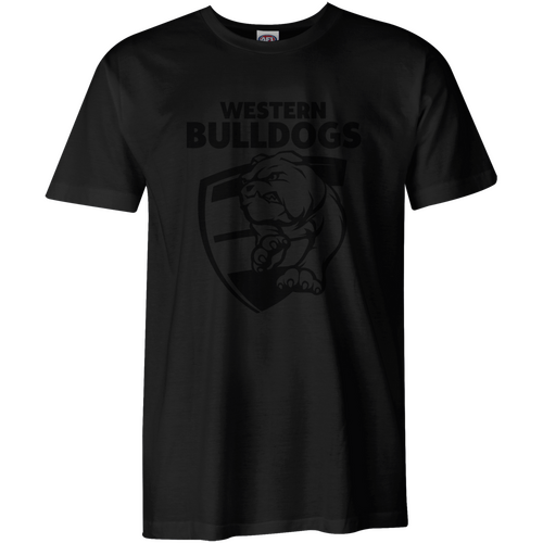 Western Bulldogs Mens Stealth Black Tee