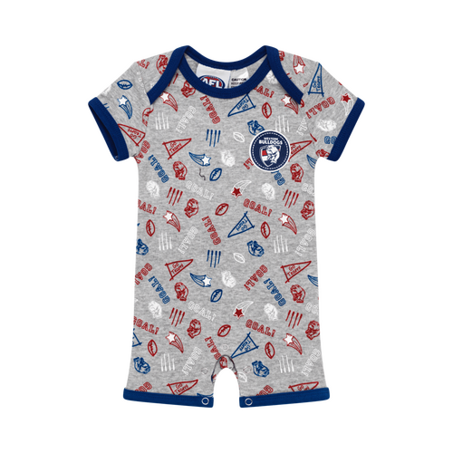 Western Bulldogs Babies Short Bodysuit