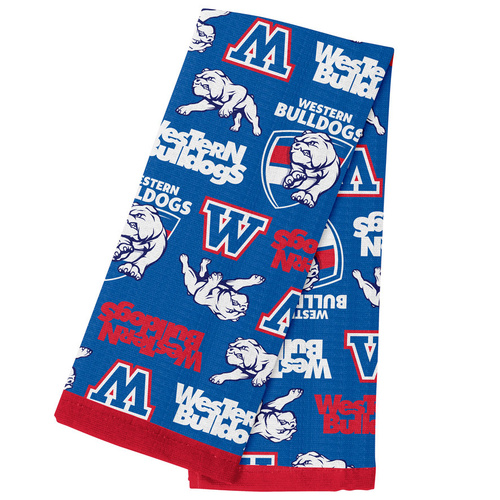 Western Bulldogs Cotton Tea Towel