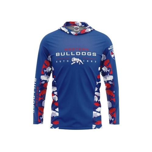 Western Bulldogs Youths Hooded Fishing Shirt