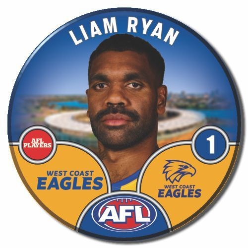 West Coast Eagles 2025 Player Pin Badge - RYAN