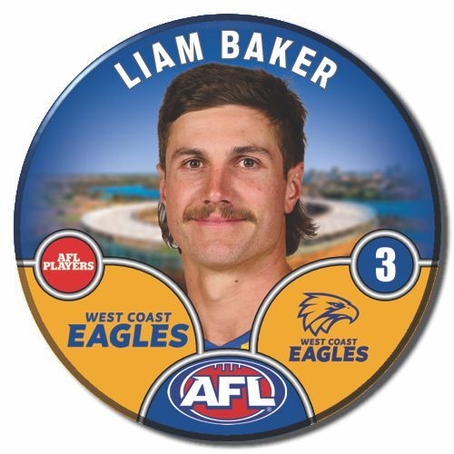 West Coast Eagles 2025 Player Pin Badge - BAKER