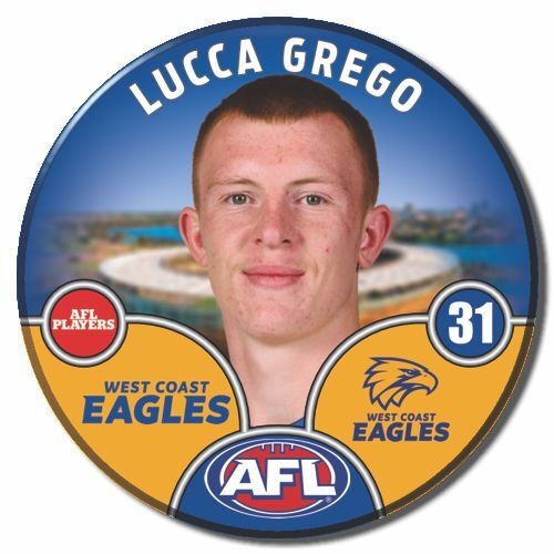 West Coast Eagles 2025 Player Pin Badge - GREGO