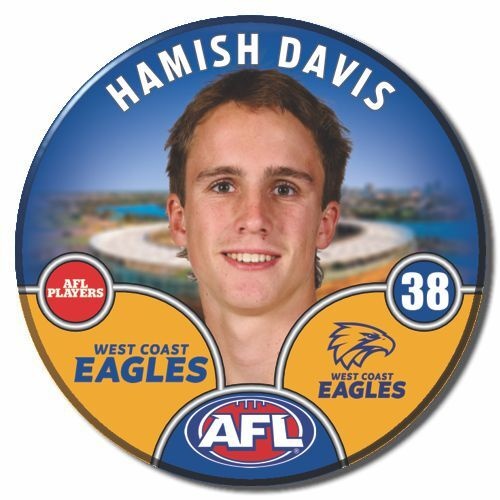 West Coast Eagles 2025 Player Pin Badge - DAVIS