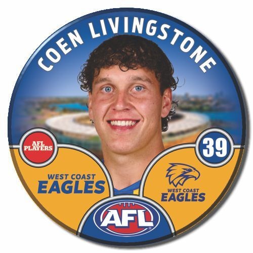 West Coast Eagles 2025 Player Pin Badge - LIVINGSTONE