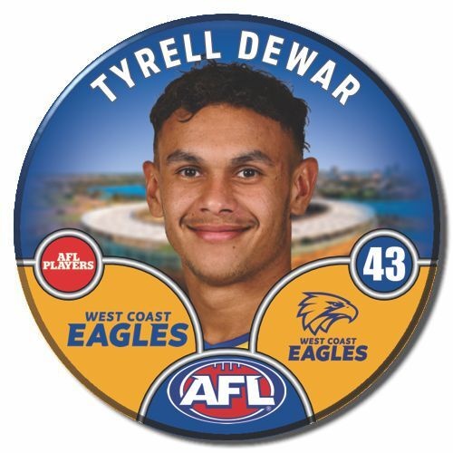West Coast Eagles 2025 Player Pin Badge - DEWAR