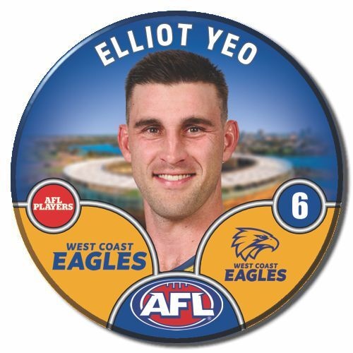 West Coast Eagles 2025 Player Pin Badge - YEO