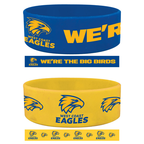 West Coast Eagles Set of 2 Wrist Bands