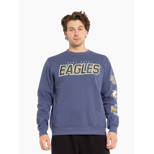 West Coast Eagles Mens Multi Logo Crew