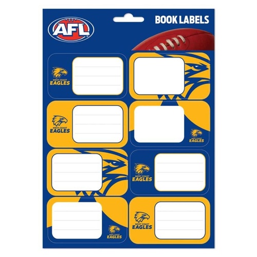 West Coast Eagles School Book Labels