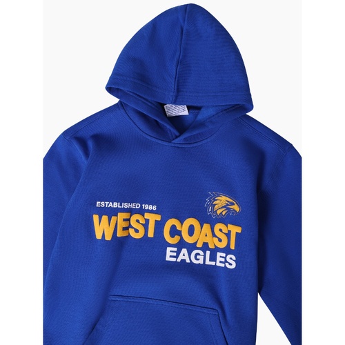 West Coast Eagles Youths Graphic Hood Size:10