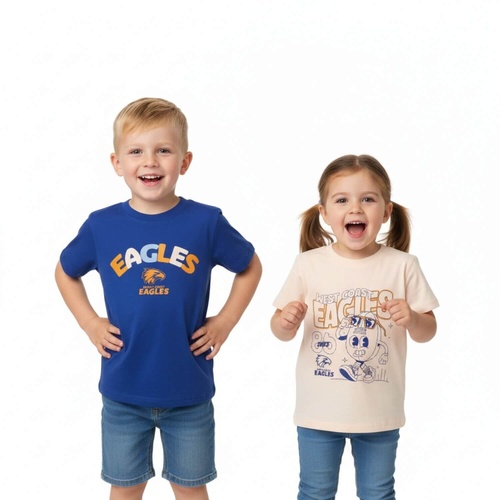 West Coast Eagles Kids Twin Pack Graphic Tees