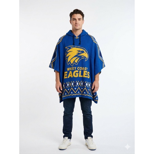 West Coast Eagles Dakota Knitted Poncho