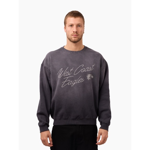 West Coast Eagles Sun Bleached Vintage Crew