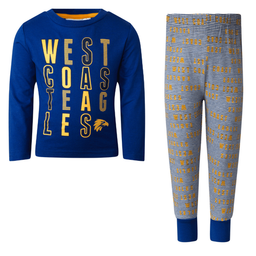 West Coast Eagles Toddlers Supporter PJ Set
