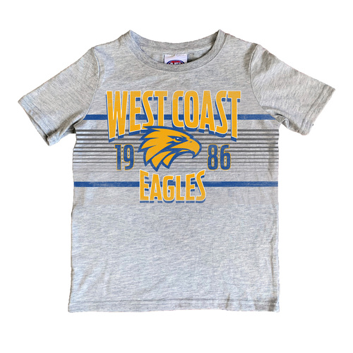 West Coast Eagles Youths Grey Printed Tee