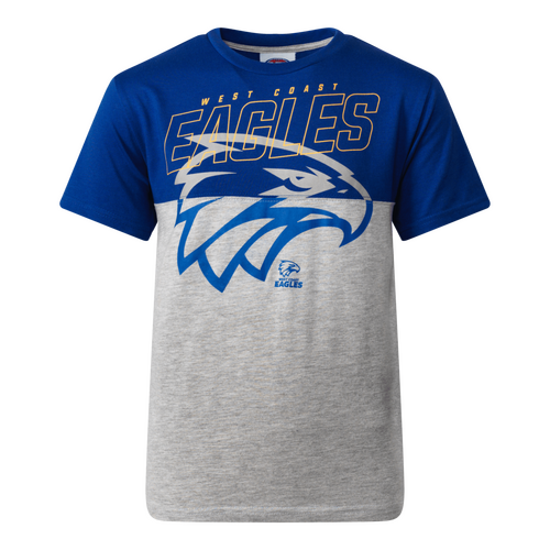 West Coast Eagles Youths Split Logo Tee