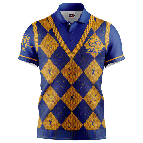 West Coast Eagles Golf Polo Shirt