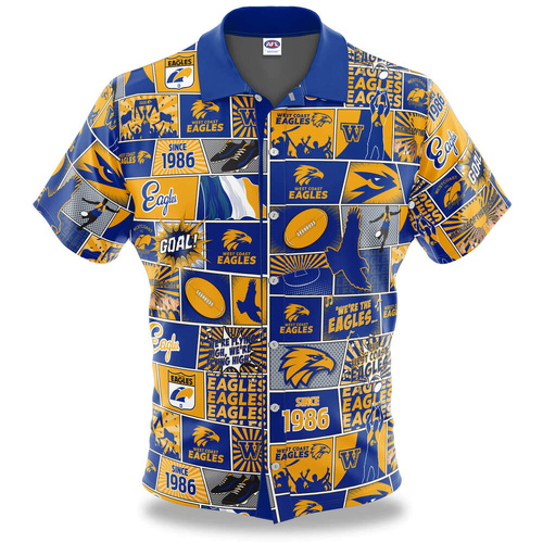 West Coast Eagles Pop Art Button Up Shirt