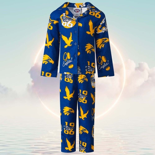 West Coast Eagles Toddlers Flannel PJ Set