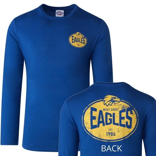 West Coast Eagles Mens Supporter Long Sleeve Tee