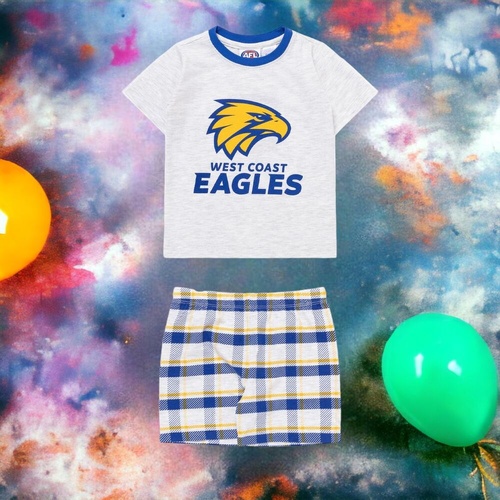 West Coast Eagles Toddlers Check PJ Set