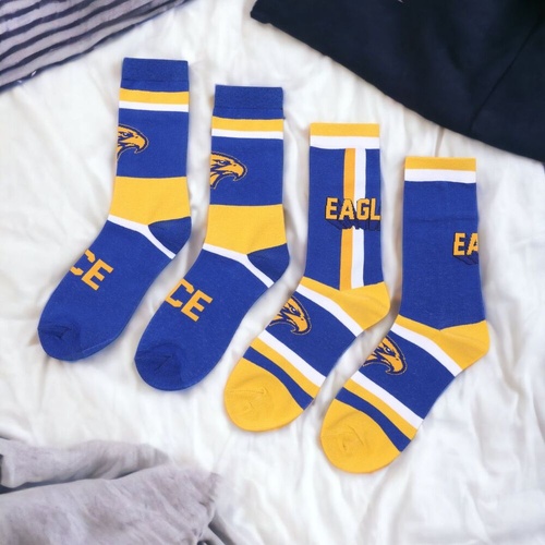 West Coast Eagles 2-Pack Mens Club Socks