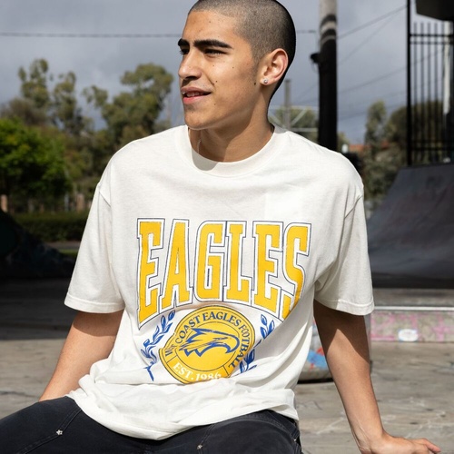 West Coast Eagles Mens Arch Graphic Tee Natural