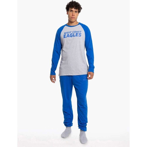 West Coast Eagles Mens Raglan Cuffed PJ Set