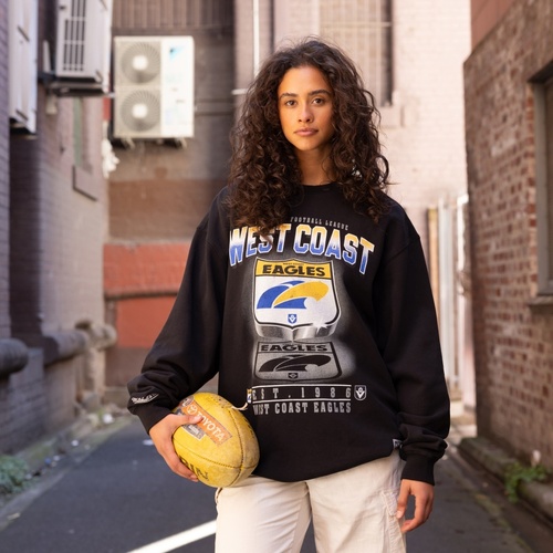 West Coast Eagles Mitchell & Ness Shield Crew