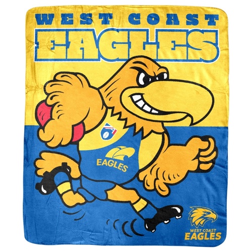 West Coast Eagles Mascot Coral Fleece Throw Rug