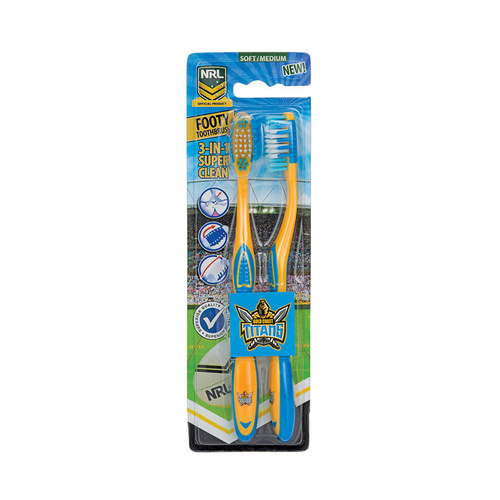 Gold Coast Titans Toothbrush - 2 Pack