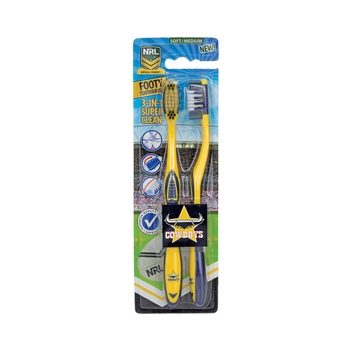 North Queensland Cowboys Toothbrush - 2 Pack
